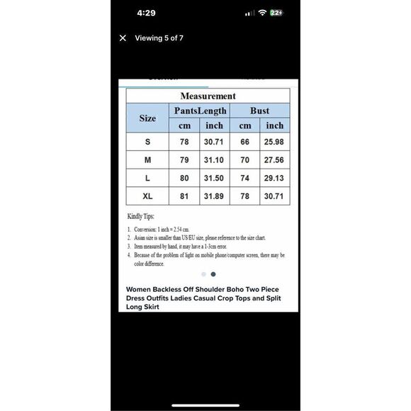 Summer two piece totem, print, Boho off the shoulder crop top and skirt see meas - Picture 6 of 7